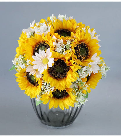 Wedding Bridal Bouquet Artificial Sunflower For Home Decor