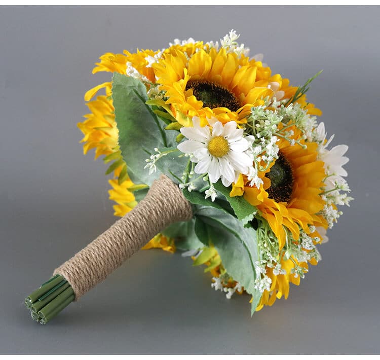 Wedding Bridal Bouquet Artificial Sunflower For Home Decor