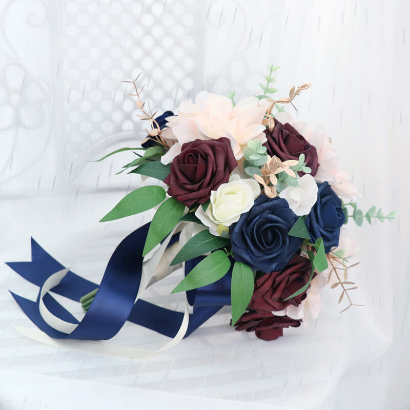 Navy Blue Bridal Bouquet Wedding Bouquets for Bride