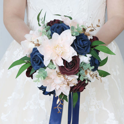 Navy Blue Bridal Bouquet Wedding Bouquets for Bride