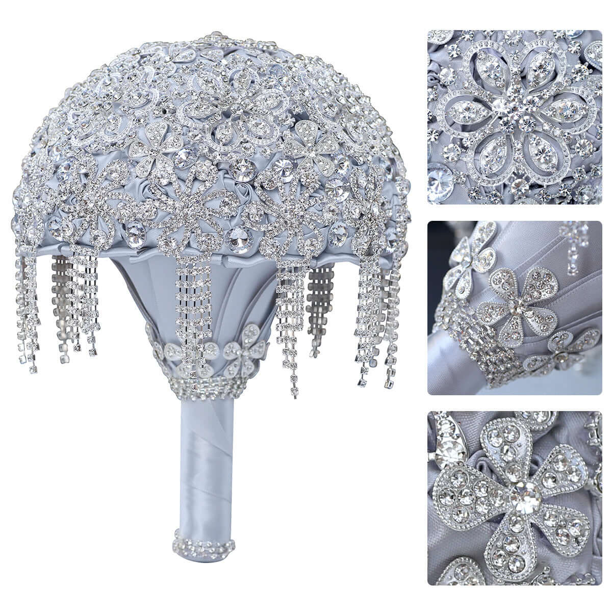 Rhinestone Water Drop Bouquet Bride Holding Bouquet Luxury Wedding Bouquets