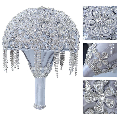 Rhinestone Water Drop Bouquet Bride Holding Bouquet Luxury Wedding Bouquets