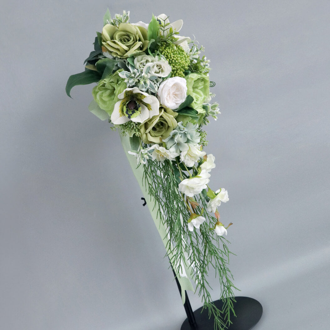 Green Bouquets Artificial Flowers Arrangements for Wedding