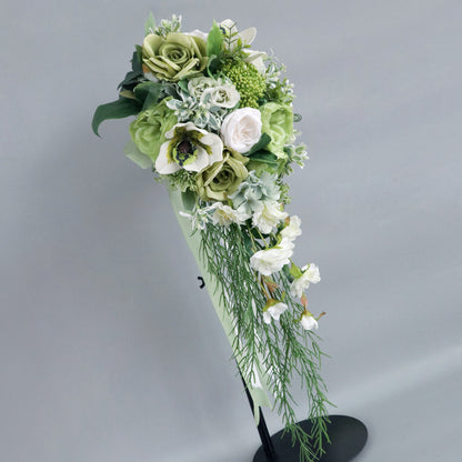 Green Bouquets Artificial Flowers Arrangements for Wedding