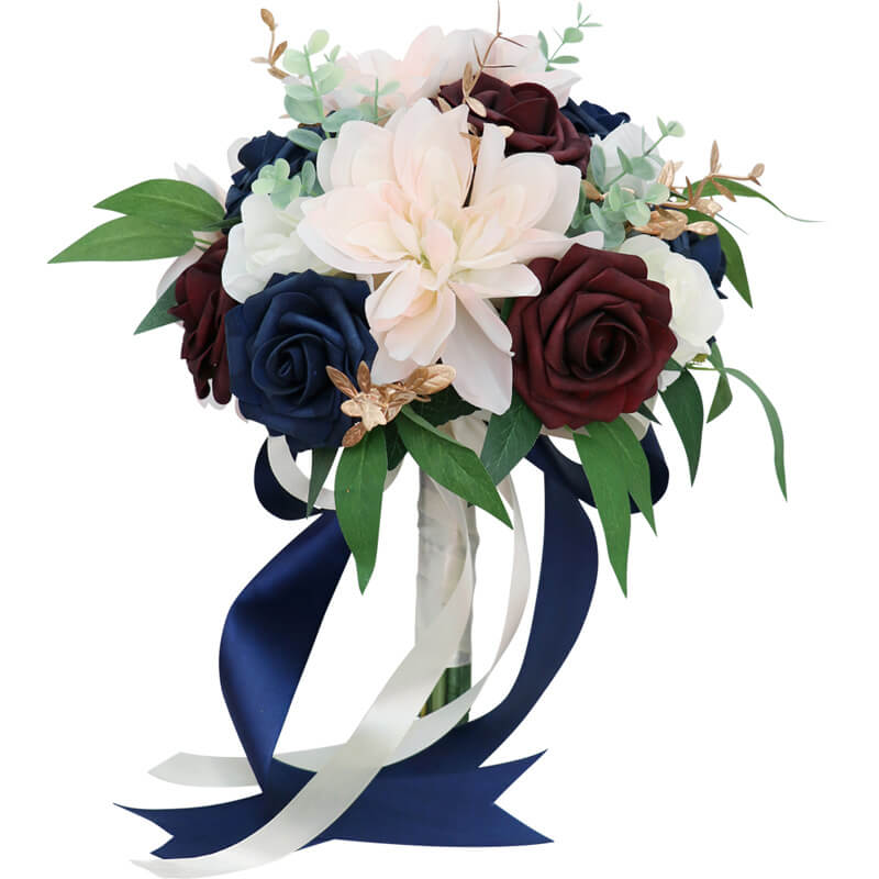 Navy Blue Bridal Bouquet Wedding Bouquets for Bride