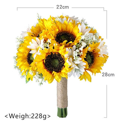 Wedding Bridal Bouquet Artificial Sunflower For Home Decor