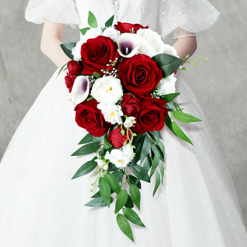 Wedding Bride Bouquet Bridesmaid Hand Tied Flower Decor Home decor European Rose