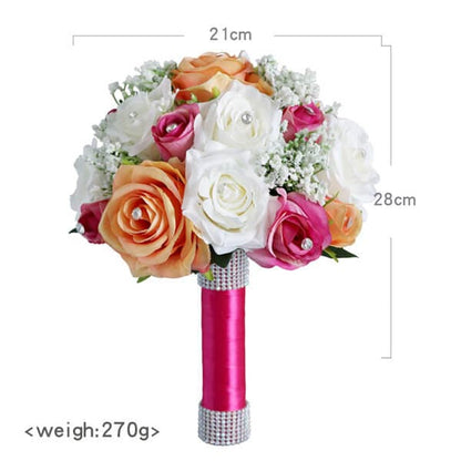 Romantic Bride Hand Flowers Bridal Bouquet Foam Rose Artificial Flower Bouquet For Wedding