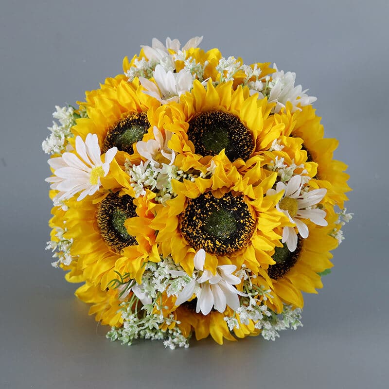 Wedding Bridal Bouquet Artificial Sunflower For Home Decor