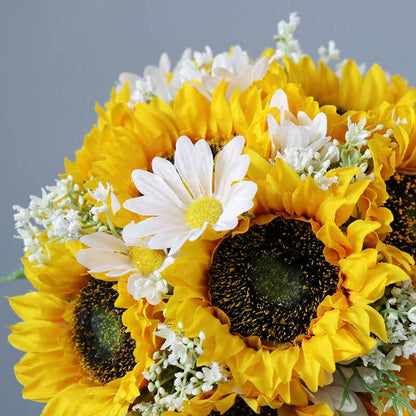 Wedding Bridal Bouquet Artificial Sunflower For Home Decor