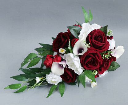 Wedding Bride Bouquet Bridesmaid Hand Tied Flower Decor Home decor European Rose