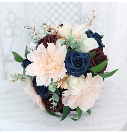 Navy Blue Bridal Bouquet Wedding Bouquets for Bride