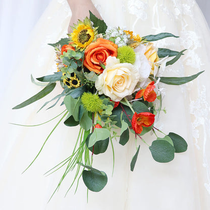 Summer Wedding Bouquets for Bride Artificial Flowers Bouquet