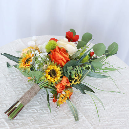 Summer Wedding Bouquets for Bride Artificial Flowers Bouquet