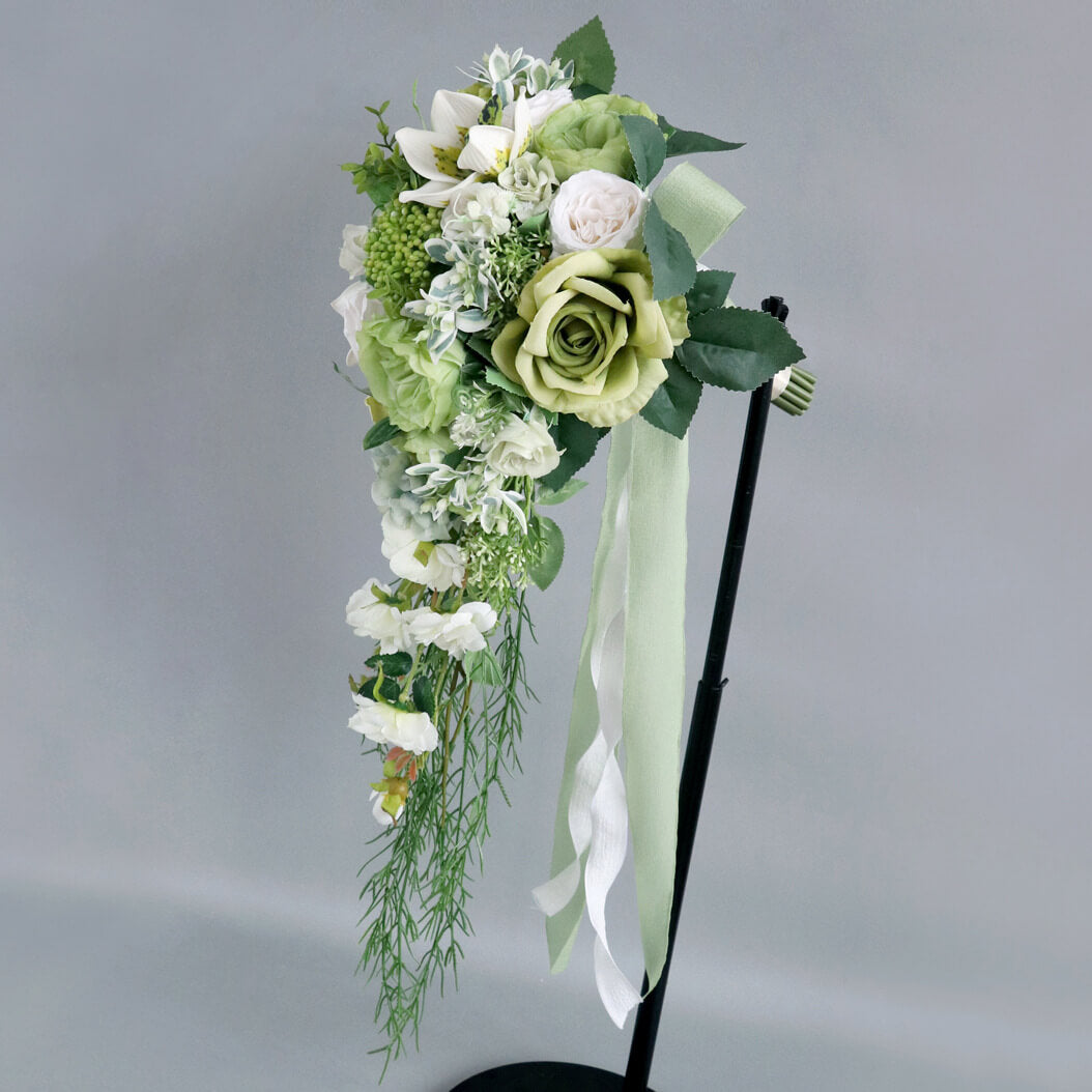 Green Bouquets Artificial Flowers Arrangements for Wedding