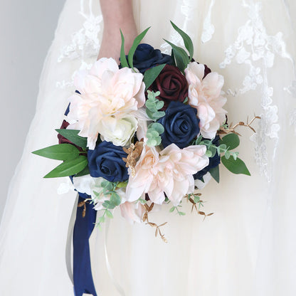 Navy Blue Bridal Bouquet Wedding Bouquets for Bride