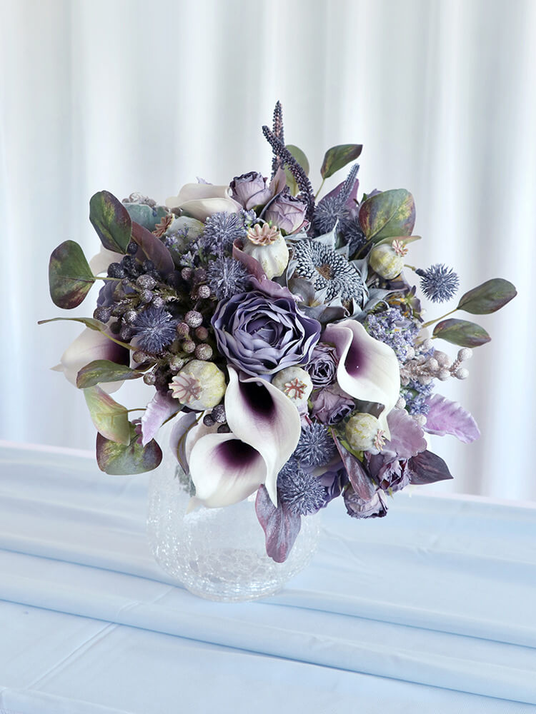 Purple Wedding Bouquets for Bride Bridesmaid Artificial Roses Flowers  Bridal Bouquet