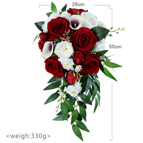 Wedding Bride Bouquet Bridesmaid Hand Tied Flower Decor Home decor European Rose