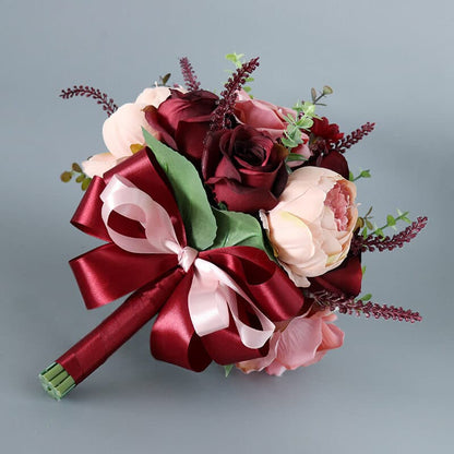 Wine Red Rose Box Simulation Rose Boxed Flowers Valentine's Day Birthday Gift