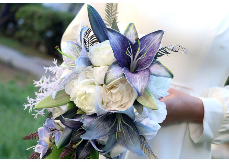 Purple Wedding Bouquets Artificial Flowers Bridal Bouquets