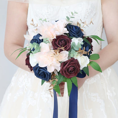 Navy Blue Bridal Bouquet Wedding Bouquets for Bride