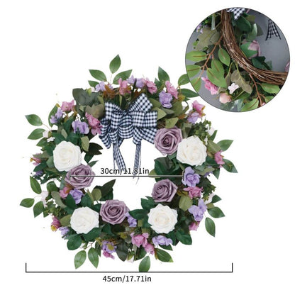 Spring Summer Wreath for Front Door Indoor Outdoor Farmhouse Wall Decor