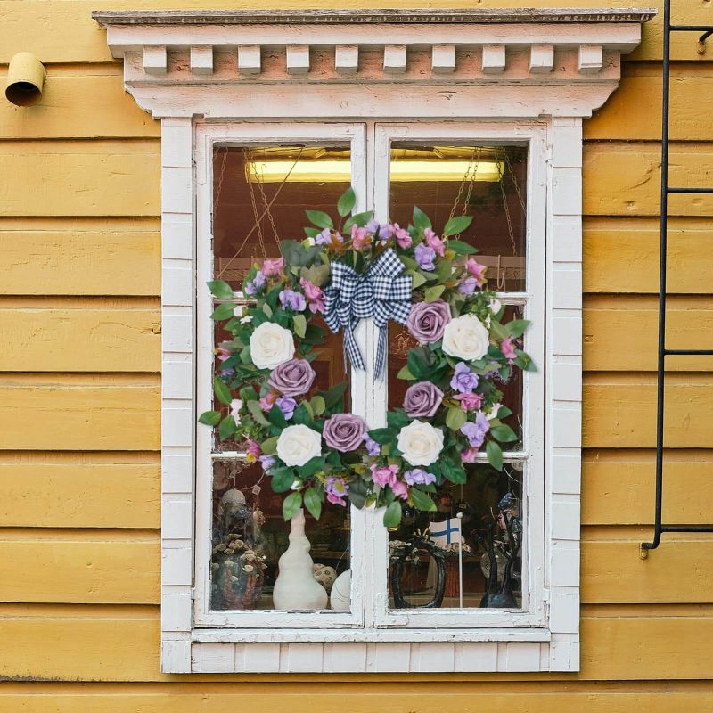 Spring Summer Wreath for Front Door Indoor Outdoor Farmhouse Wall Decor