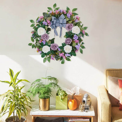 Spring Summer Wreath for Front Door Indoor Outdoor Farmhouse Wall Decor