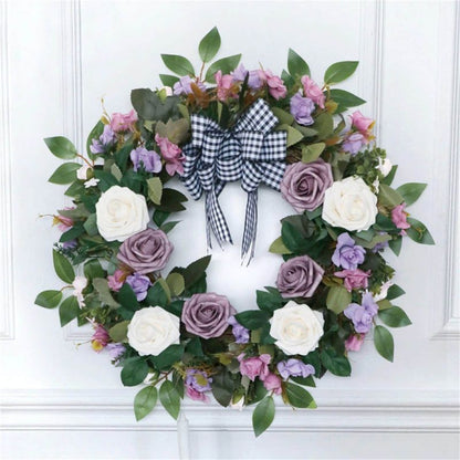 Spring Summer Wreath for Front Door Indoor Outdoor Farmhouse Wall Decor