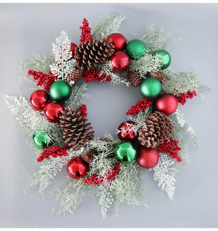 Christmas Nature Pine Cone Wreath Decoration For Indoor And Outdoor Use Decorative Flowers Wreaths