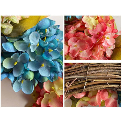 Artificial Hydrangea Wreath for Front Door Outside, Wedding Decorations with Hydrangea