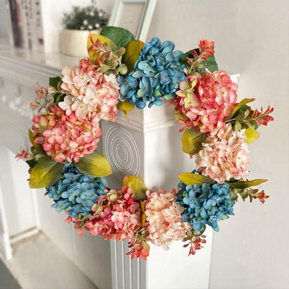 Artificial Hydrangea Wreath for Front Door Outside, Wedding Decorations with Hydrangea