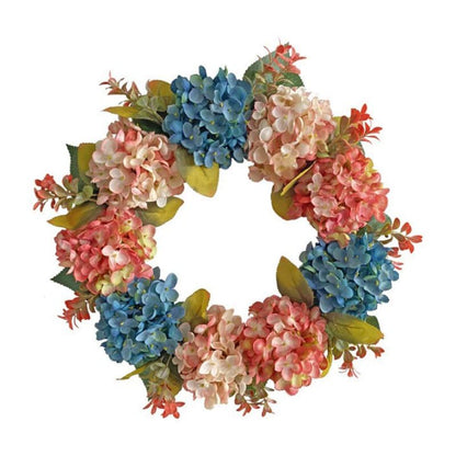 Artificial Hydrangea Wreath for Front Door Outside, Wedding Decorations with Hydrangea