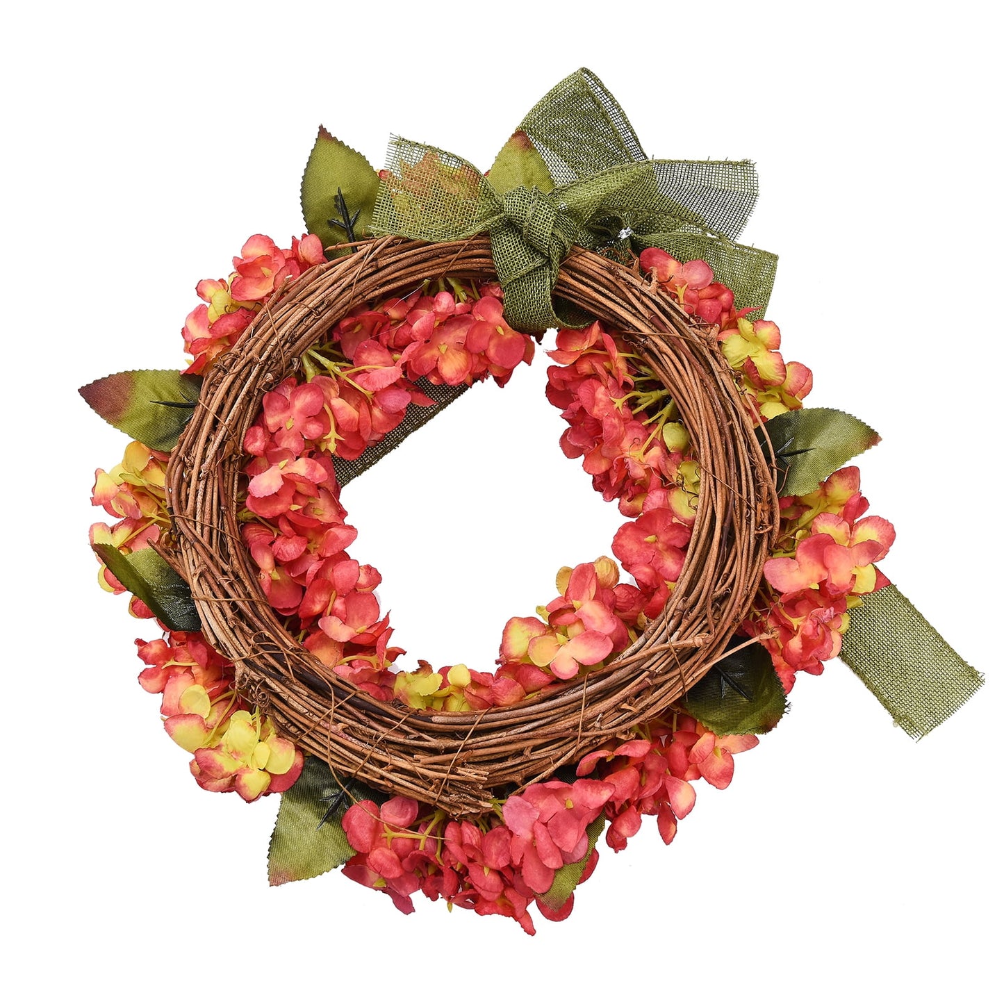 Hydrangea Wreath Hanging Ornaments Front Door Thanksgiving Autumns Harvest Christmas Wedding Garden Window Decoration