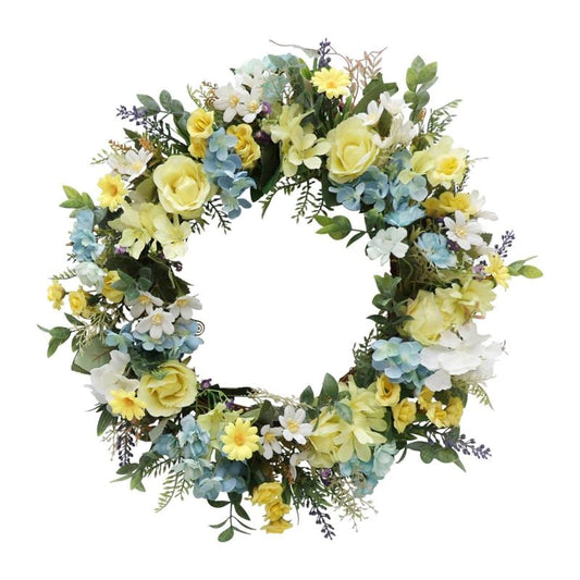 Door Wreath Artificial Flowers Wreaths Floral Garland Welcome Door Wreath