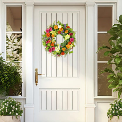 Spring Wreaths for Front Door Artificial Flower Wreaths Home Outdoor Decor