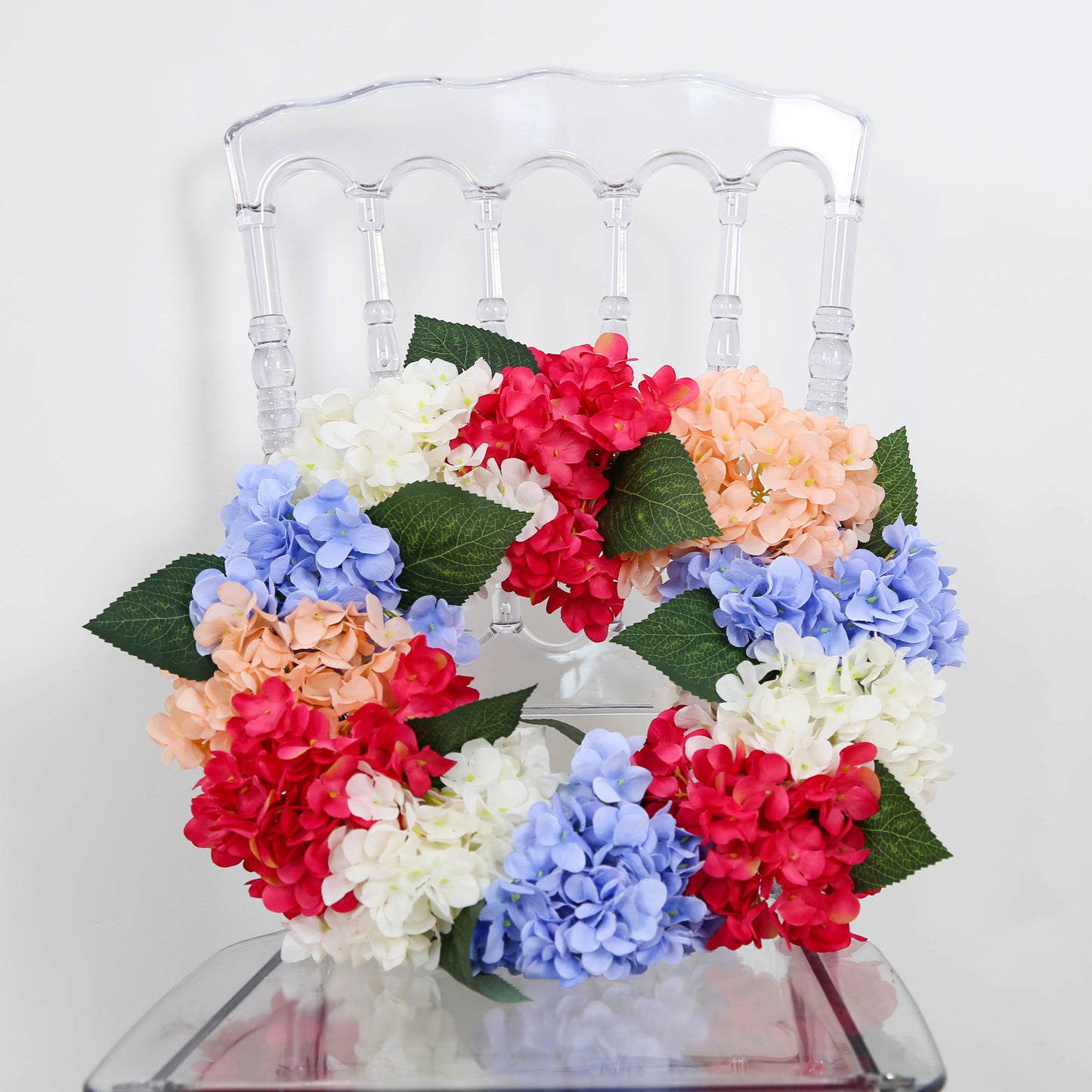 Artificial Hydrangea Wreaths for All Seasons, Indoors, Home, Farmhouse, Window, Wedding