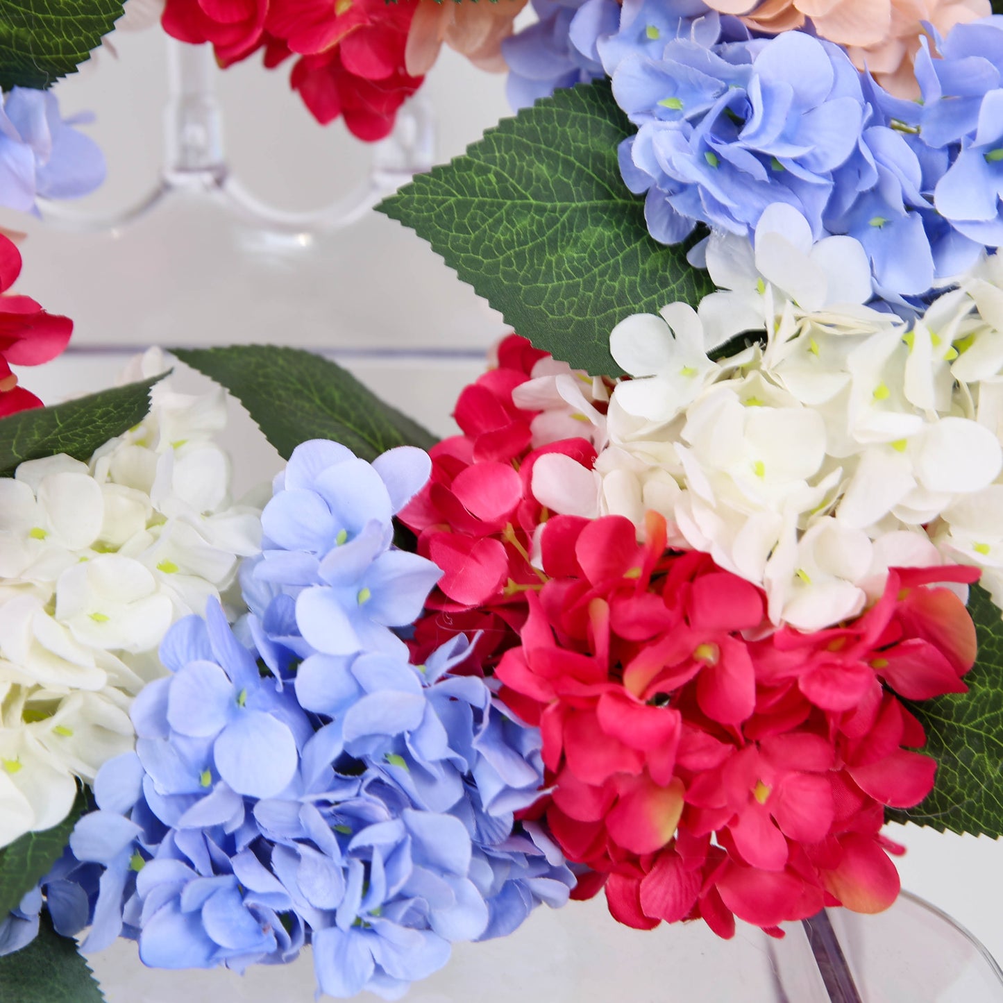 Artificial Hydrangea Wreaths for All Seasons, Indoors, Home, Farmhouse, Window, Wedding