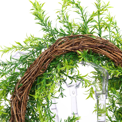 Artificial Green Leaf Eucalyptus Wreath,Berry Wreath for Spring,Summer, Front Door Window Hanging Wall Party Decorations