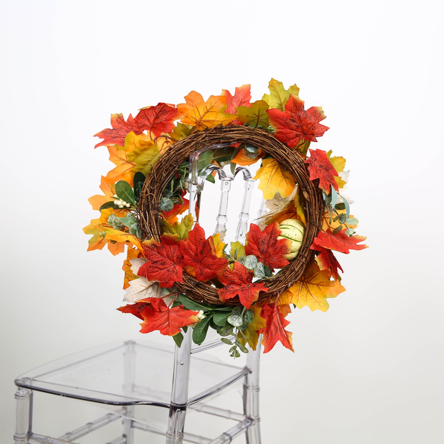 Fall Wreath Hanging Ornaments Front Door Thanksgiving Autumns Harvest Christmas Wedding Garden Window Decoration