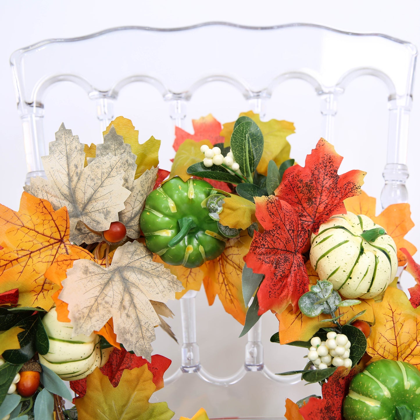 Fall Wreath Hanging Ornaments Front Door Thanksgiving Autumns Harvest Christmas Wedding Garden Window Decoration