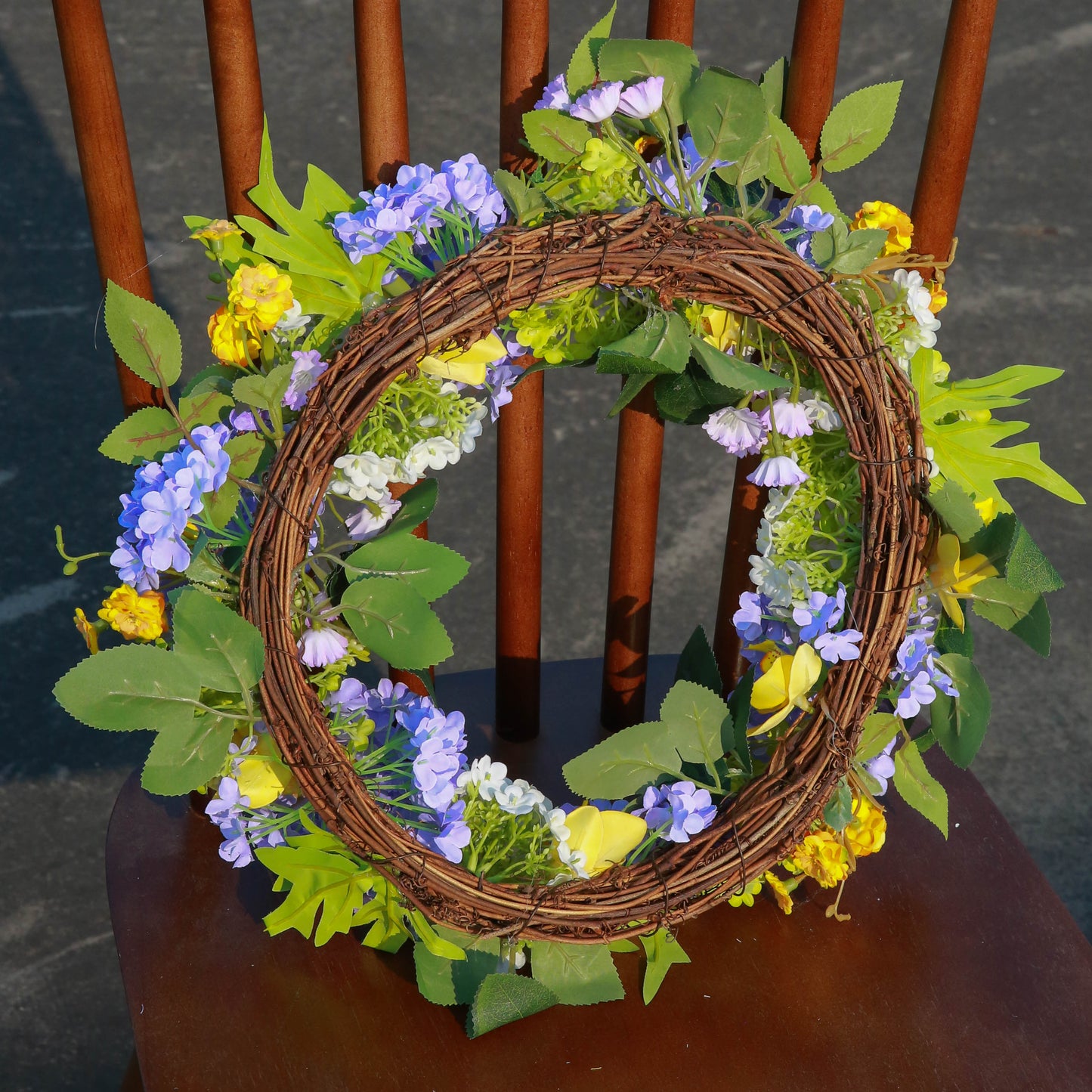 All Season Flower Wreath For Front Door Suitable For Wall Home And Farmhouse Decorations