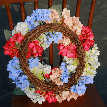 Artificial Hydrangea Wreaths for All Seasons, Indoors, Home, Farmhouse, Window, Wedding