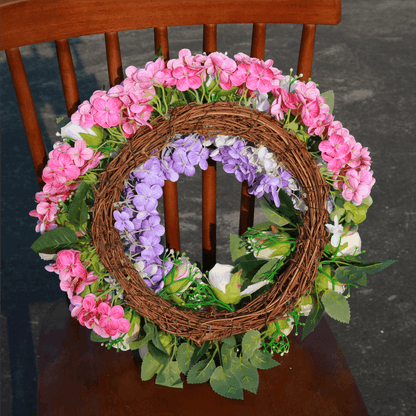 Spring Wreaths for Front Door, Soomeir Summer Door Wreath Outside