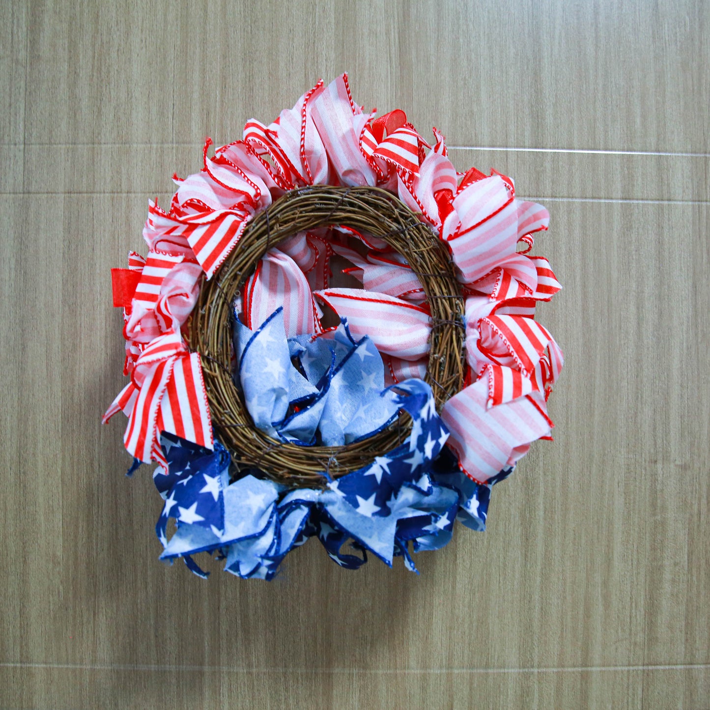 Independence Day Wreath Memorial Day Flag Day Hanging Decorations Holiday Wreath Front Door Wall Window Home Decor