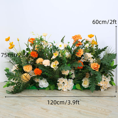 Orange White Rose Wedding Backdrop Decor Table Centerpieces Flower Ball Arrangement Event Floor Floral