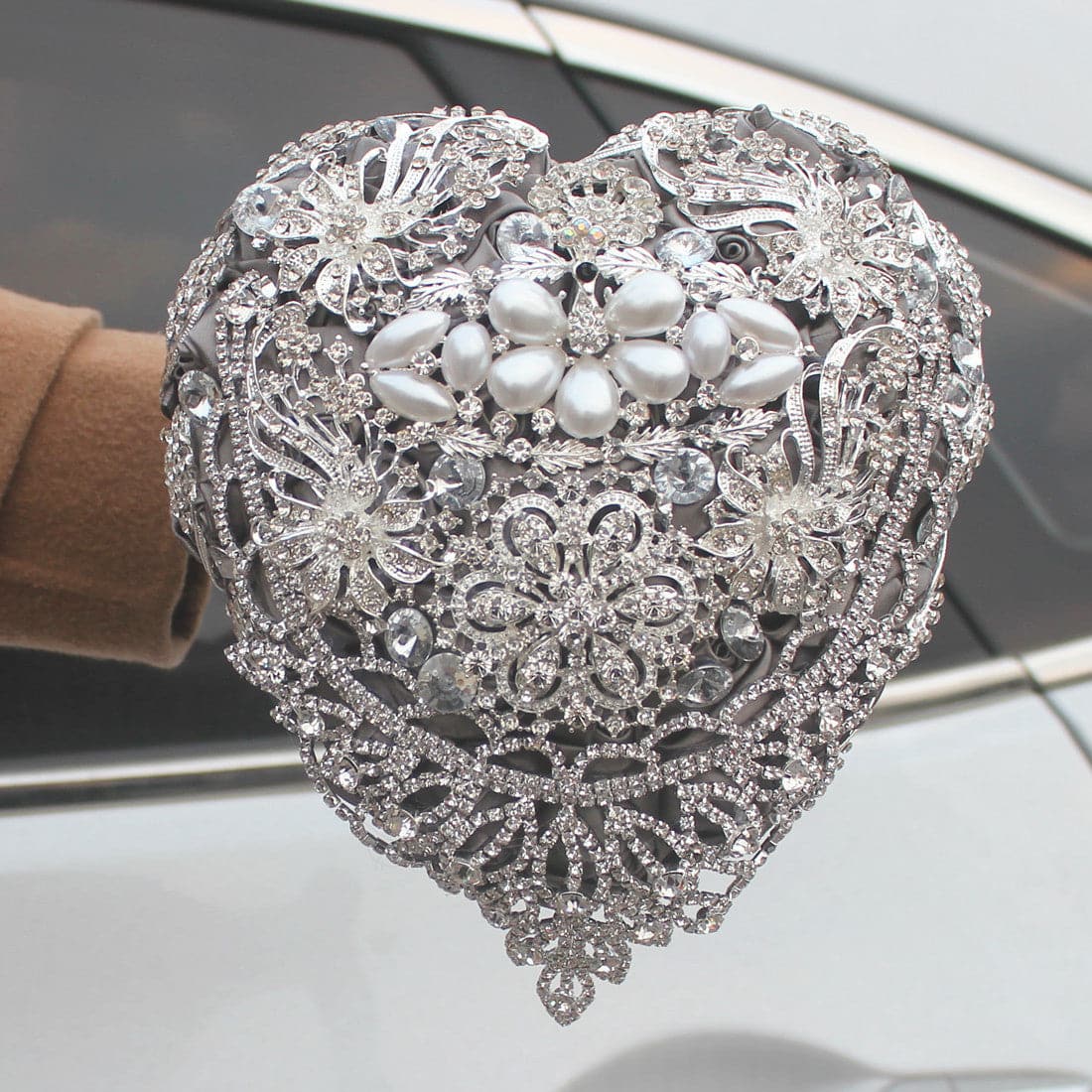 Customized High Quality Wedding Bride Bridesmaid Holding Bouquet Wedding Crystal Decoration